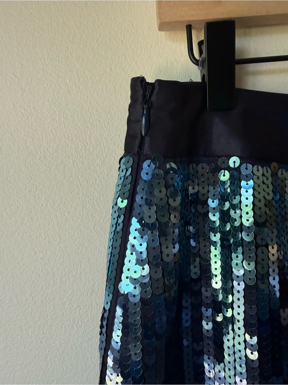 Express Design Studio Blue Sequin Mini Skirt | Size 6 | NWT